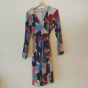 Boden faux-wrap jersey dress